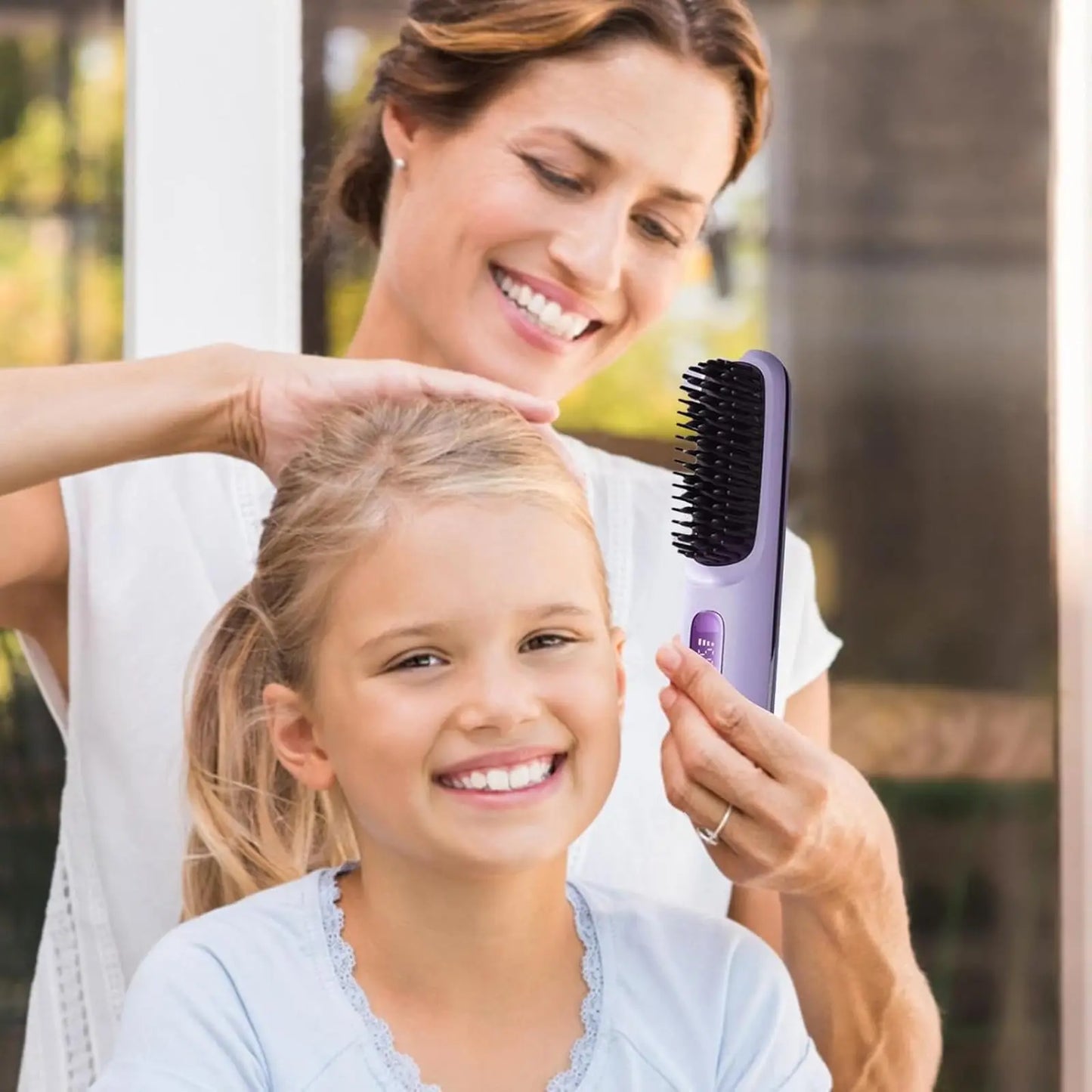 Mini brosse lissante sans fil LCD 2026 – voyage, chauffage rapide