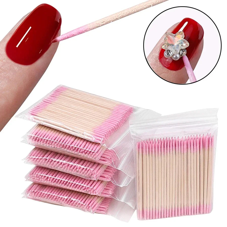 Bâtonnets Coton Nail Art 100 pcs