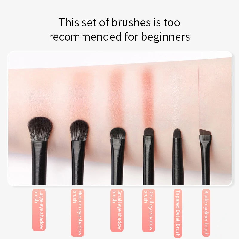 Ensemble de pinceaux de maquillage pour les yeux naturels, pour fard à paupières, Contour des sourcils, Eyeliner, pour femmes, mélange cosmétique, outils de maquillage pour détails