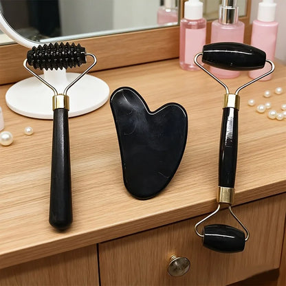 BeautyRoll Duo – Rouleau de Massage Visage & Corps Double Face Léger
