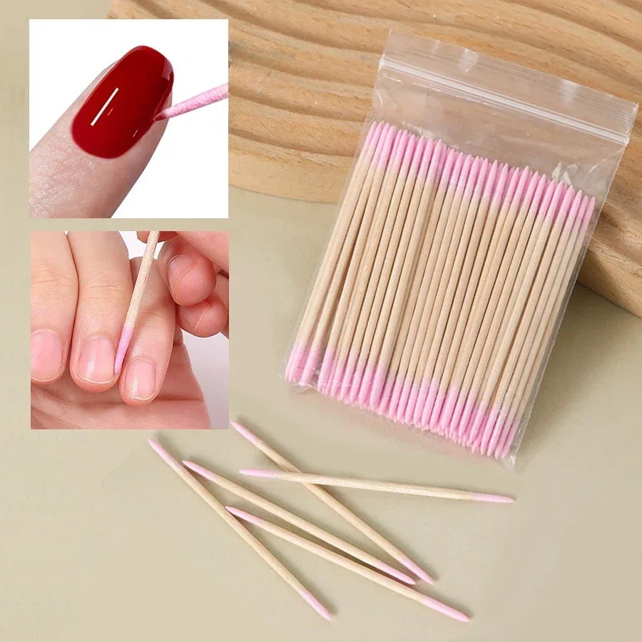 Bâtonnets Coton Nail Art 100 pcs