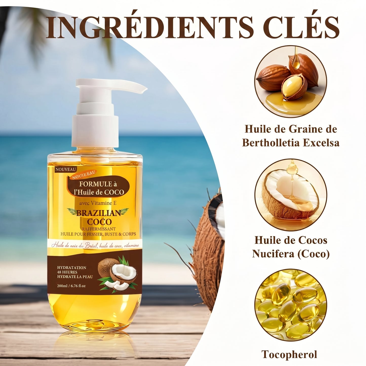 Huile de Coco Pure Hydratation